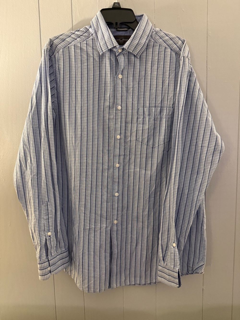 Black Brown 1826 Light Blue & White Striped Dress Shirt
